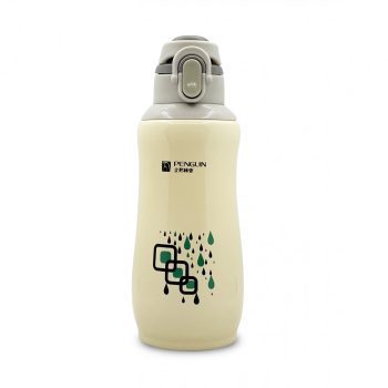 Sema Baby Penguen Kilitli Paslanmaz Çelik Bebek Termosu 600 Ml - Krem