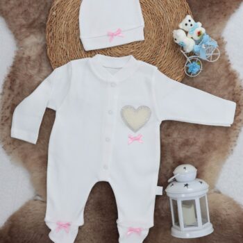 Sema Baby Pamuklu Bebek Tulum Seti 3-6 Ay - Love