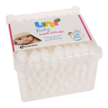 Uni Baby Pamuklu Kulak Çubuğu -Safety Cotton Swabs- 56´li