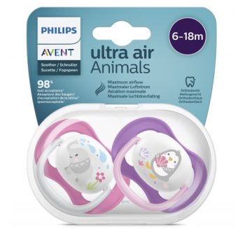 Philips Avent Ultra Air Animals 2li Desenli Emzik 6-18 Ay - Kız