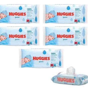 Huggies Pure Yenidoğan Hassas Islak Havlu 72 Yaprak 5'li Paket (432 Yaprak)