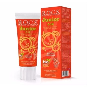 Rocs Junior Meyveli Gökkuşağı 6-12 Yaş Florürsüz Diş Macunu 74 ml