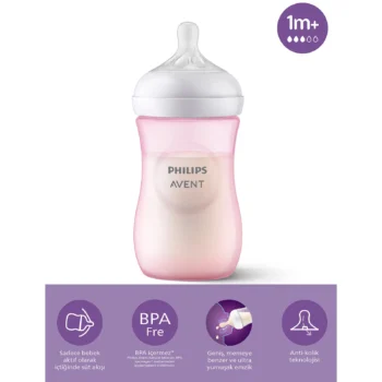 Philips Avent Natural Response PP Pembe Biberon 1+ Ay 260 ml SCY903/11